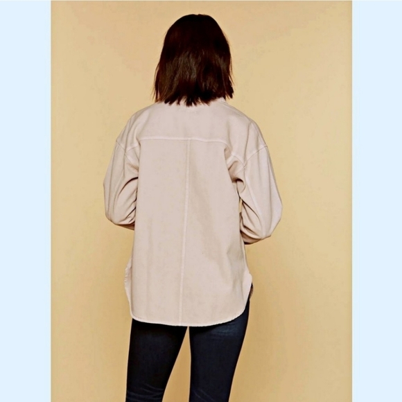 Thread & Supply Blush Beige Shirt Jacket Size Small - Picture 2 of 12